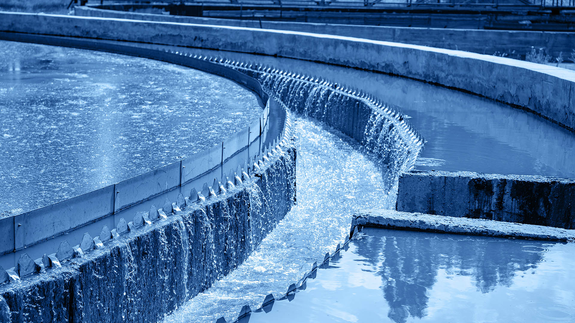 Tanks or reservoirs for aeration and purification or cleansing sewage in wastewater treatment plant.