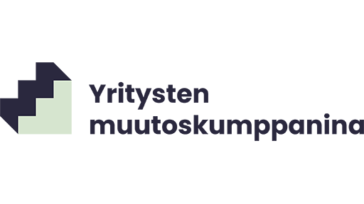 Graafiset portaat ja teksti Yritysten muutoskumppanina