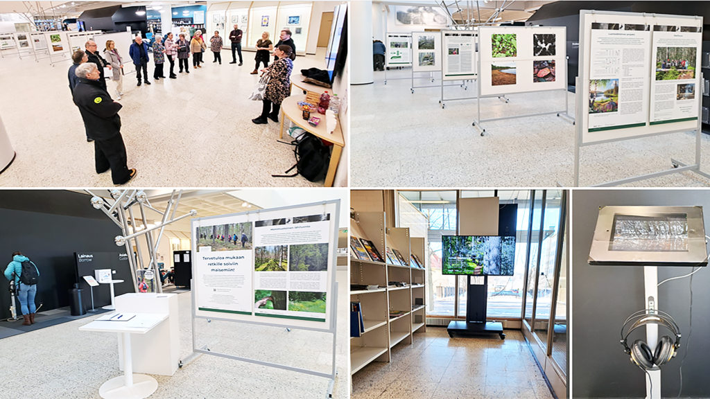 Lähiluontoretkillä osallistujien ottamista valokuvista ja projektin asiantuntijoiden työn tuloksena syntyi kuusi AV-teosta ja 12 näyttelytauluja.